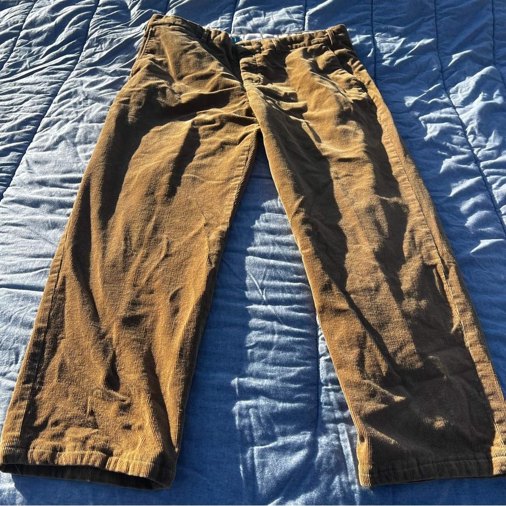 Castaway Nantucket Beachcomber Brown Corduroy Preppy Khaki Pants Size 42 x30